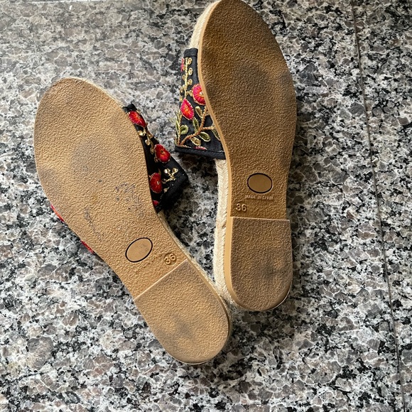 Espradrille Flat Slide Sandles - Picture 3 of 4